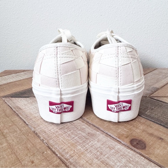 Vans Pink and White Woven Stackform Sneakers - Picture 6 of 10